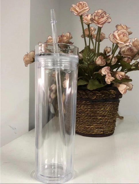 16OZ Acrylic Tumbler W/ Straw - Colours