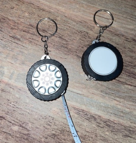 Mini Tire Keychain Tape Measure - for Sublimation