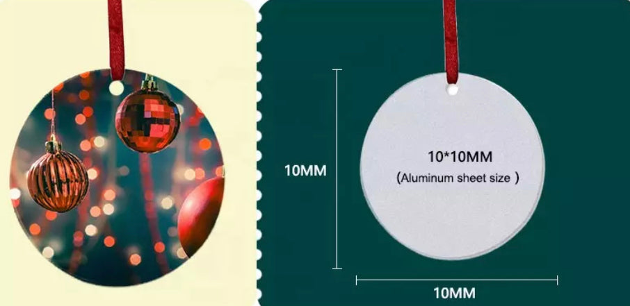 Aluminum Big Round Ornaments - for Sublimation